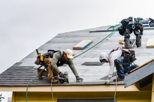 Professional Gutter Installation technician working in Aledo, IL